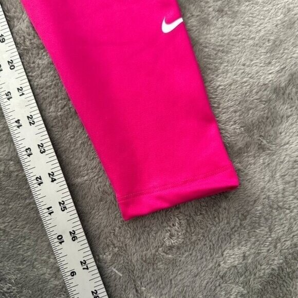 NWT Nike One Dri-Fit Hot Pink Full Length High Rise Leggings Women's SMALL - Picture 7 of 7